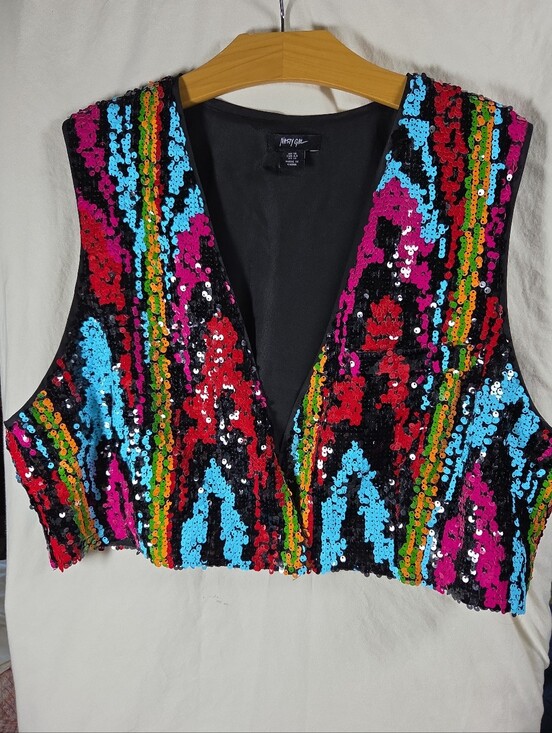 Nasty Gal Tops - Nasty Gal Sequin Top Sz 12 Clubwear Ravewear Festival Fashion Y2K McBling